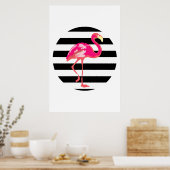 Flamingo, tropisch poster van de zomer, tuin-poste (Keuken)
