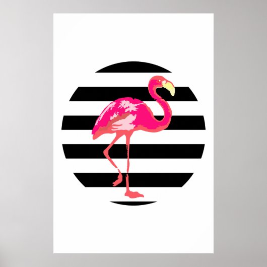 Flamingo, tropisch poster van de zomer, tuin-poste (Voorkant)