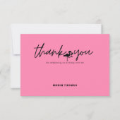 Flamingo Tropisch Roze Verjaardag Dank u Bedankkaart (Voorkant)