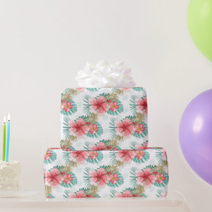 Flamingo Tropisch Roze Vogels Meisjes Verjaardag Cadeaupapier