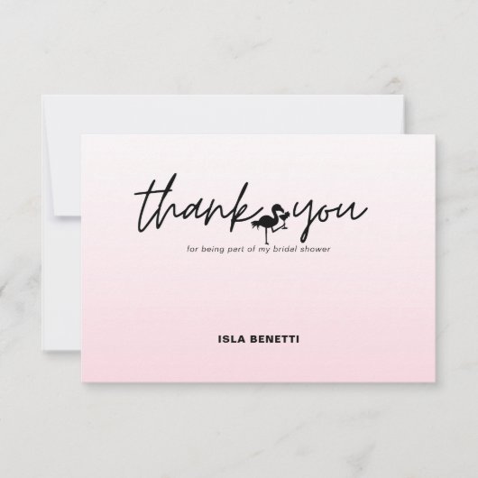 Flamingo Tropisch Roze Vrijgezellenfeest Dank u Bedankkaart (Voorkant)