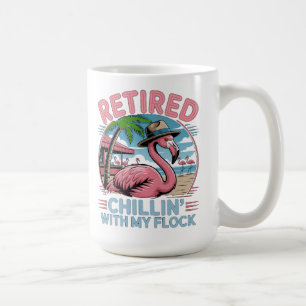 Flamingo Tropisch Strand Pensioen Humor Koffiemok