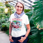 Flamingo Tropisch Strand Pensioen Humor T-shirt