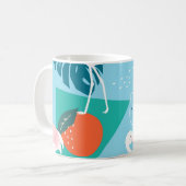 Flamingo Tropisch, Trendy Patroon. Koffiemok (Voorkant links)