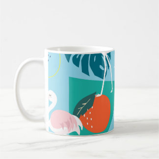 Flamingo Tropisch, Trendy Patroon. Koffiemok