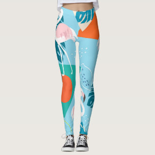Flamingo Tropisch, Trendy Patroon. Leggings