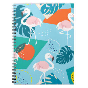 Flamingo Tropisch, Trendy Patroon. Notitieboek