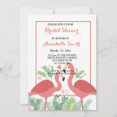 Flamingo Tropisch vrijgezellenfeest Kaart (Voorkant)