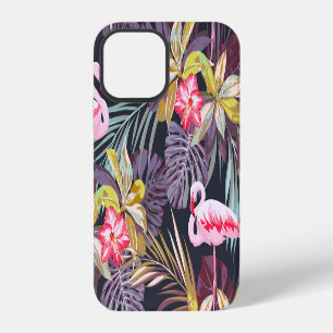Flamingo Tropisch: Zomer Naadloos Patroon iPhone 12 Hoesje