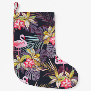 Flamingo Tropisch: Zomer Naadloos Patroon Kleine Kerstsok