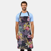 Flamingo Tropisch: Zomer Naadloos Patroon Schort (Gedragen)