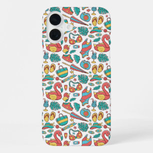 Flamingo Tropisch Zomer Patroon iPhone 16 Plus Hoesje