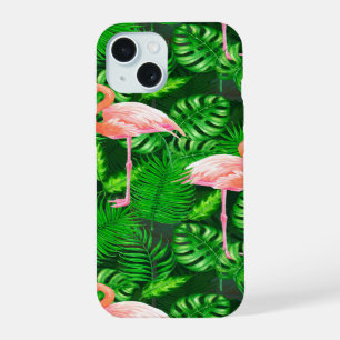 Flamingo tropische aquarel iPhone 15 case