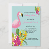 Flamingo Tropische baby shower Kaart (Voorkant)