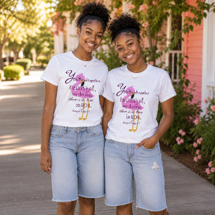 Flamingo tropische Bijbelvers T-shirt