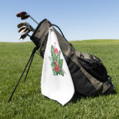 Flamingo tropische bladeren golfhanddoek (Groen)