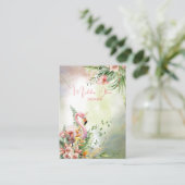 Flamingo Tropische Bloemen Display Visitekaartje (Staand voorkant)