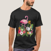 Flamingo tropische design t-shirt (Voorkant)