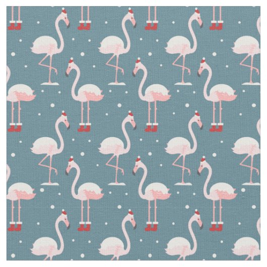 Flamingo Tropische Kerst Stof (Close Up)