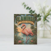 Flamingo Tropische Lagune POPCUT Briefkaart (Staand voorkant)