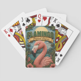 Flamingo Tropische Lagune POPCUT Pokerkaarten