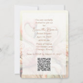 Flamingo Tropische Monogram Bruiloft QR Code Kaart (Achterkant)