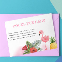 Flamingo Tropische Roze Boeken voor baby Informatiekaartje