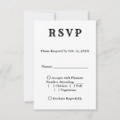 Flamingo Tropische Strand Bruiloft RSVP & Menu (Achterkant)