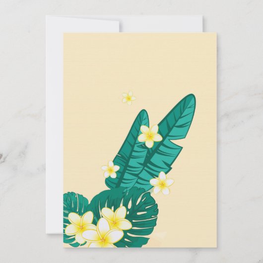 Flamingo Tropische verjaardag Kaart (Achterkant)