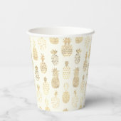 Flamingo tropische verjaardag papieren bekers (Achterkant)