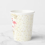 Flamingo Tropische Verjaardag Papieren Bekers (Links)