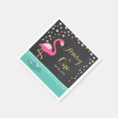Flamingo Tropische Verjaardag Party Papier Servet (Hoek)