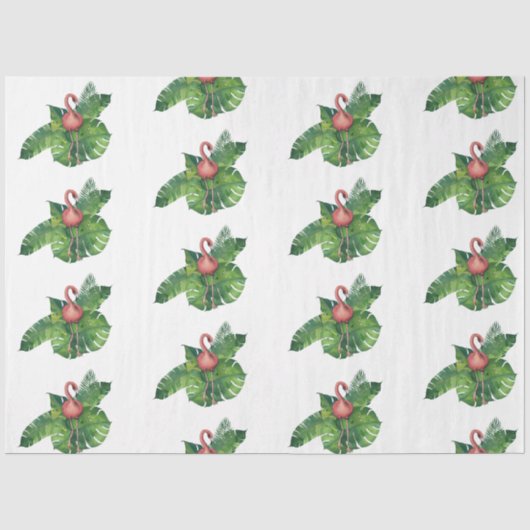 Flamingo Tropische Vibes Serie Design 12 Tissuepapier (Voorkant)