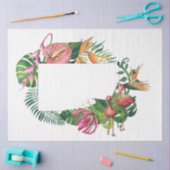 Flamingo Tropische Vibes Serie Design 8 Tissuepapier (Craft)