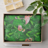 Flamingo tropische waterverf tissuepapier (Geschenk)