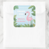 Flamingo Tropische Zomer Bedankt Stickers (Tas)