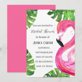 Flamingo Tropische Zomer Hawaïaans Vrijgezellenfee Kaart (Voorkant / Achterkant)