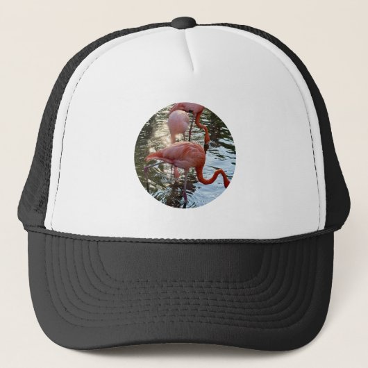Flamingo Trucker Hoed Pet (Voorkant)