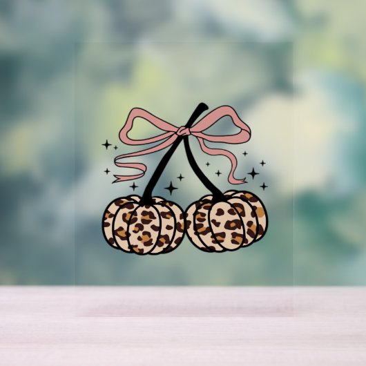 Flamingo Turkey Cute Flamingo Turkey Herfst Leaf T Acryl Bord (Neutraal)