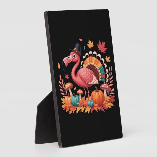 Flamingo Turkey Cute Flamingo Turkey Herfst Leaf T Fotoplaat (Zijkant)