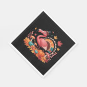 Flamingo Turkey Cute Flamingo Turkey Herfst Leaf T Servet (Hoek)