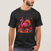 Flamingo Turkey Cute Flamingo Turkey Herfst Leaf T T-shirt (Voorkant)