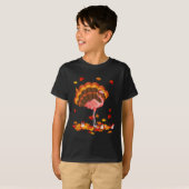 Flamingo Turkey Cute Flamingo Turkey Herfst Leaf T T-shirt (Voorkant volledig)