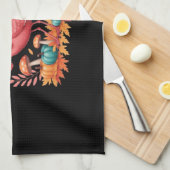 Flamingo Turkey Cute Flamingo Turkey Herfst Leaf T Theedoek (Quarter Fold)