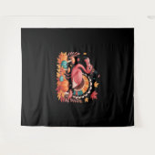 Flamingo Turkey Cute Flamingo Turkey Herfst Leaf T Wandkleed (Voorkant (horizontaal))