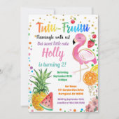 Flamingo Tutti Fruitti Girl 2e verjaardag Kaart (Voorkant)