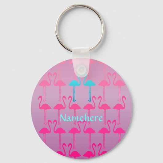: Flamingo twee Sleutelhanger (Voorkant)
