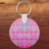 : Flamingo twee Sleutelhanger (Voorkant)