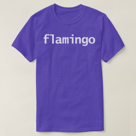 Flamingo-typografie T-shirt (Design voorkant)