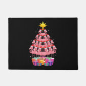 Flamingo Ugly Kerstmis Deurmat (Voorkant)